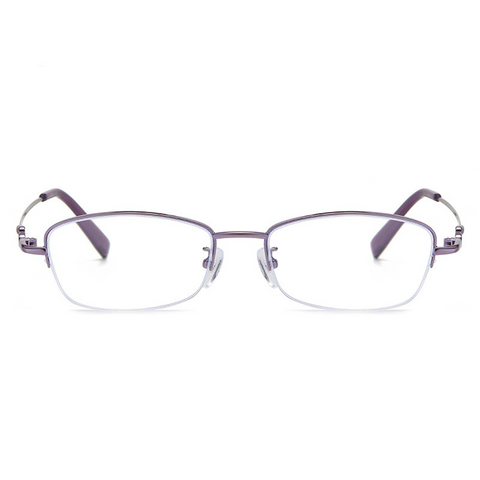 WOMEN'S FASHION SQUARE HALF FRAME ANTI-BLUE LIGHT READING GLASSES