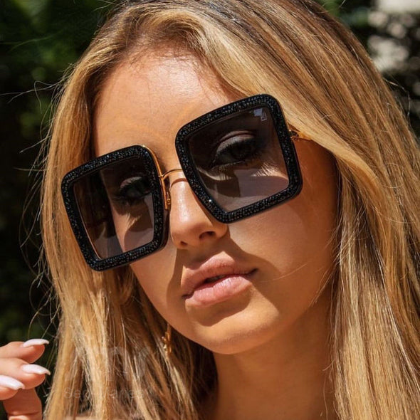 Diamond Square Sunglasses  Crystal  Shades Sparkle