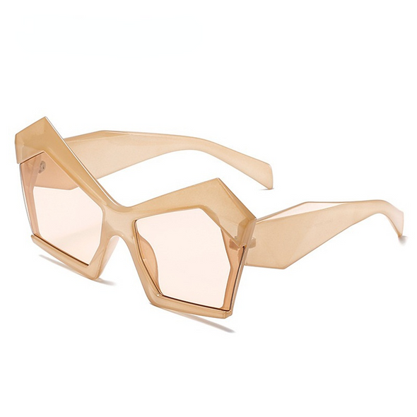 Unqiue Irregular Personality Oversized Sunglasses For Women New Luxury Brand Candy Color Square Green Orange Party Sun Glasses