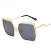 Luxury Pearl Sunglasses Women 2021 New  Oversized Square Glasses