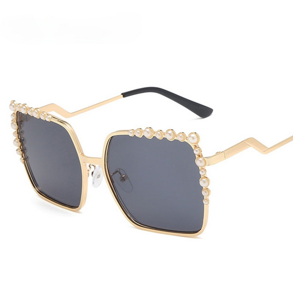 Luxury Pearl Sunglasses Women 2021 New  Oversized Square Glasses