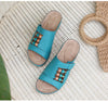Zoloss Wedge Heel Slip On Open Toe Mules Sandals
