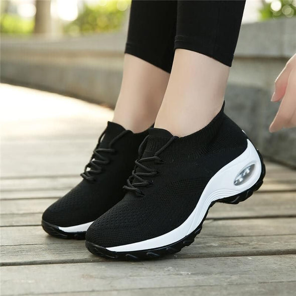 Zoloss Lace Up Walking Running Shoes Platform Sneakers