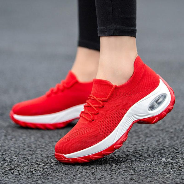 Zoloss Lace Up Walking Running Shoes Platform Sneakers
