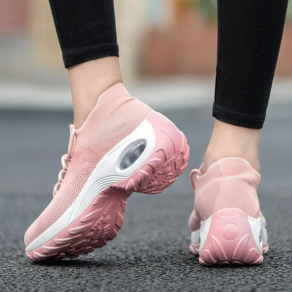 Zoloss Lace Up Walking Running Shoes Platform Sneakers