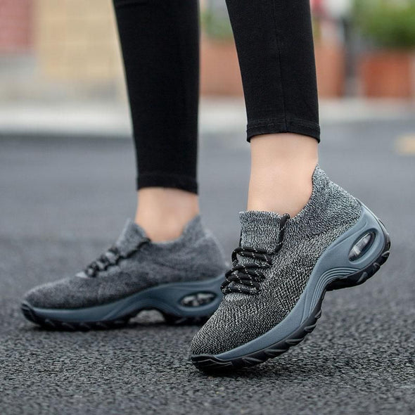Zoloss Lace Up Walking Running Shoes Platform Sneakers