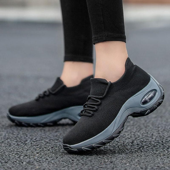 Zoloss Lace Up Walking Running Shoes Platform Sneakers