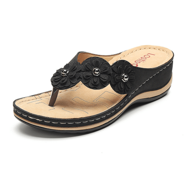 Zoloss Lightweight Flowers Clip Toe Sandals
