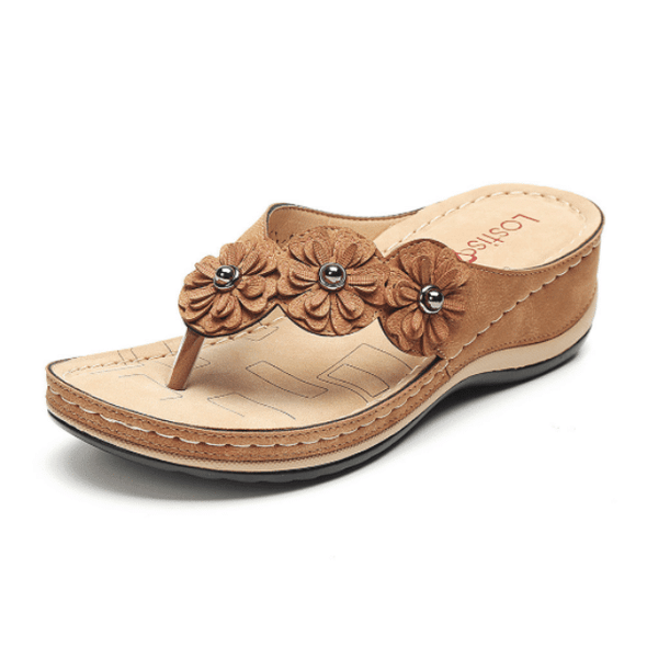 Zoloss Lightweight Flowers Clip Toe Sandals