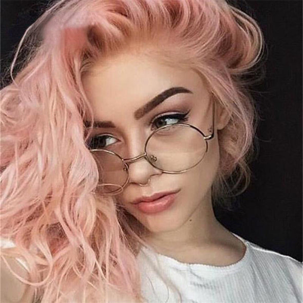 fashion simple unisex round Plain glasses for men women Metal frame glasses for wedding party eyeglasses