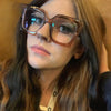 Vintage Glasses Women Men Square Clear Glasses Optical Eyeglasses Frame Transparent Lens Spectacle Frame NOT Anti Blue Light