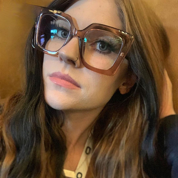 Vintage Glasses Women Men Square Clear Glasses Optical Eyeglasses Frame Transparent Lens Spectacle Frame NOT Anti Blue Light