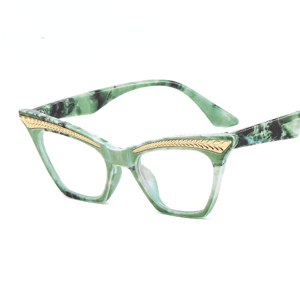 New cat's eye eyebrow decorative flat mirror can be fitted with nearsighted glasses frame ladies fashion cross-border glasses frame.