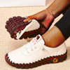 Zoloss Platform Loafers Casual Shoes Leather Flats Comfortable Slip on Mom Shoe Oxfords