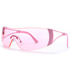 Retro One Piece Sunglasses Women Luxury Oversized Wrap Around Sun Glasses UV400 Ladies 2022 New Fashion Eyewear Shades