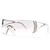 Retro One Piece Sunglasses Women Luxury Oversized Wrap Around Sun Glasses UV400 Ladies 2022 New Fashion Eyewear Shades