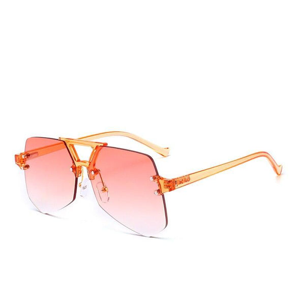 Fashion Oversize Sunglasses Women Mirror Coating Vintage Goggle Famous Women Sunglasses