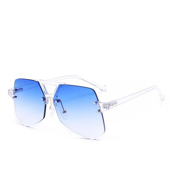 Fashion Oversize Sunglasses Women Mirror Coating Vintage Goggle Famous Women Sunglasses