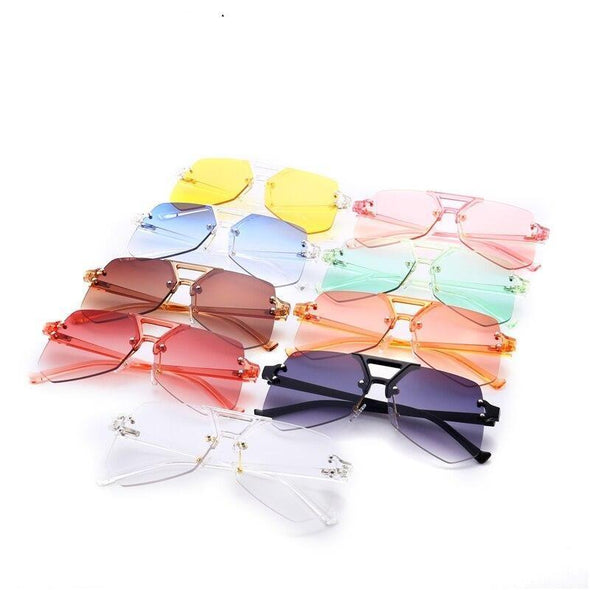 Fashion Oversize Sunglasses Women Mirror Coating Vintage Goggle Famous Women Sunglasses