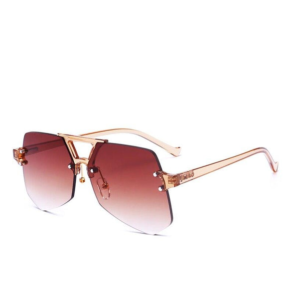 Fashion Oversize Sunglasses Women Mirror Coating Vintage Goggle Famous Women Sunglasses