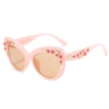Queen Cat Eye Sunglasses for Women Rose Flower Vintage Girls Oculos De Sol Oversize Brand Design Women Sun glasses