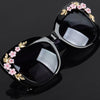Queen Cat Eye Sunglasses for Women Rose Flower Vintage Girls Oculos De Sol Oversize Brand Design Women Sun glasses
