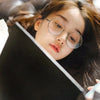 fashion simple unisex round Plain glasses for men women Metal frame glasses for wedding party eyeglasses