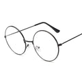 fashion simple unisex round Plain glasses for men women Metal frame glasses for wedding party eyeglasses