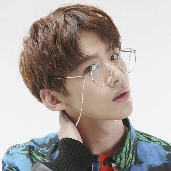 fashion simple unisex round Plain glasses for men women Metal frame glasses for wedding party eyeglasses