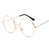 fashion simple unisex round Plain glasses for men women Metal frame glasses for wedding party eyeglasses