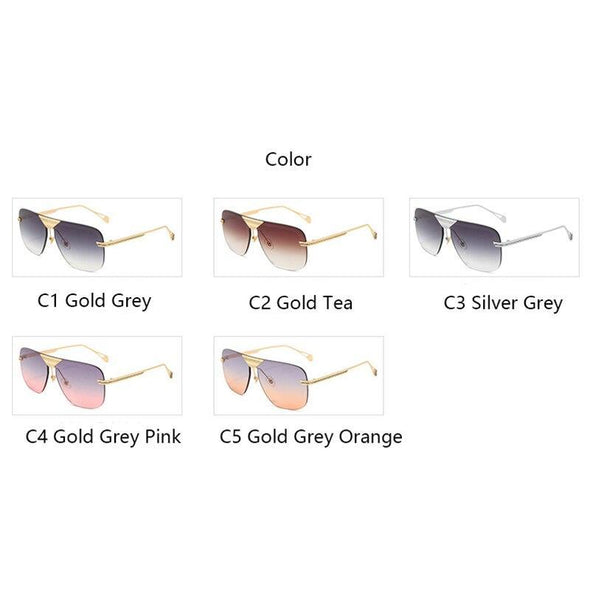 New Fashion Vintage Square Mirror Women Luxury Brand Original Design Silver Grey Sun Glasses