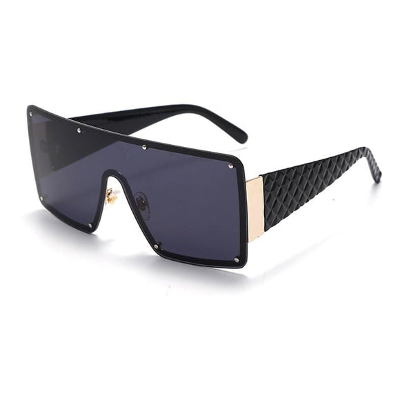 Square Sunglasses Oversized Metal Frame Vintage Glasses Men Shades Retro Gradient Colors