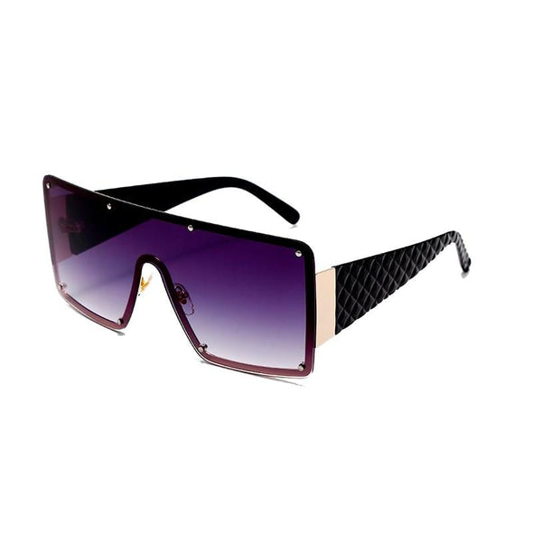 Square Sunglasses Oversized Metal Frame Vintage Glasses Men Shades Retro Gradient Colors