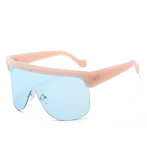 2021 New Windproof  Big Frame Shield Vintage Luxury Super Cool Goggle Siamese SunGlasses