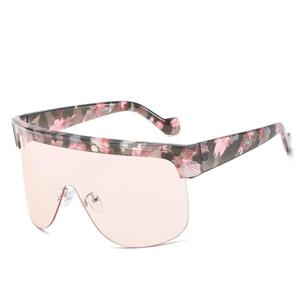 2021 New Windproof  Big Frame Shield Vintage Luxury Super Cool Goggle Siamese SunGlasses