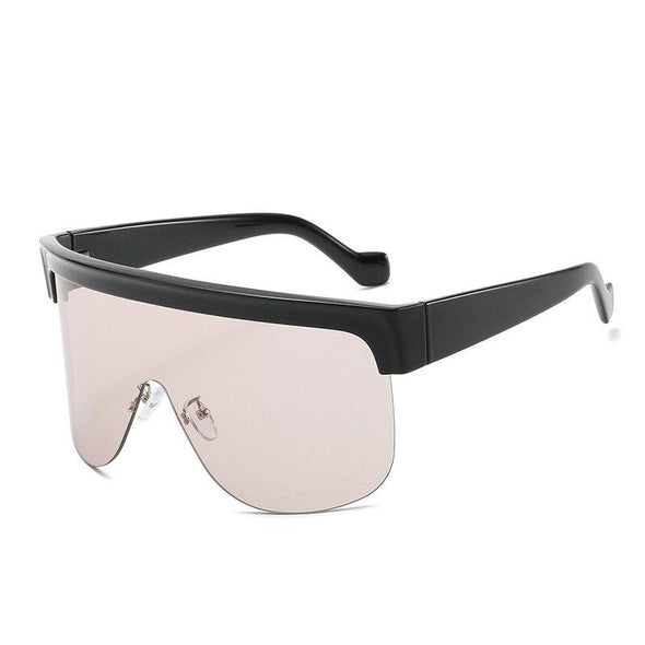 2021 New Windproof  Big Frame Shield Vintage Luxury Super Cool Goggle Siamese SunGlasses