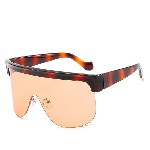 2021 New Windproof  Big Frame Shield Vintage Luxury Super Cool Goggle Siamese SunGlasses