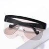 2021 New Windproof  Big Frame Shield Vintage Luxury Super Cool Goggle Siamese SunGlasses