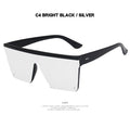 Square Women  Luxury Vintage Design Big Frame Mirror Sunglasses