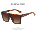Square Women  Luxury Vintage Design Big Frame Mirror Sunglasses