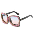 2021 Vintage Oversized Square Colorful Diamond Sunglasses Women Luxury Crystal Fashion Sun Glasses For Female Rhinestone UV400