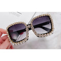 2021 Vintage Oversized Square Colorful Diamond Sunglasses Women Luxury Crystal Fashion Sun Glasses For Female Rhinestone UV400