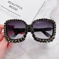 2021 Vintage Oversized Square Colorful Diamond Sunglasses Women Luxury Crystal Fashion Sun Glasses For Female Rhinestone UV400
