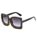 2021 Vintage Oversized Square Colorful Diamond Sunglasses Women Luxury Crystal Fashion Sun Glasses For Female Rhinestone UV400