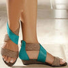 Zoloss Woman Rome Hemp Wedges Ladies Zippers Sandals