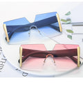 2021 new jointed rimless sunglasses women men oversized personalized glasses