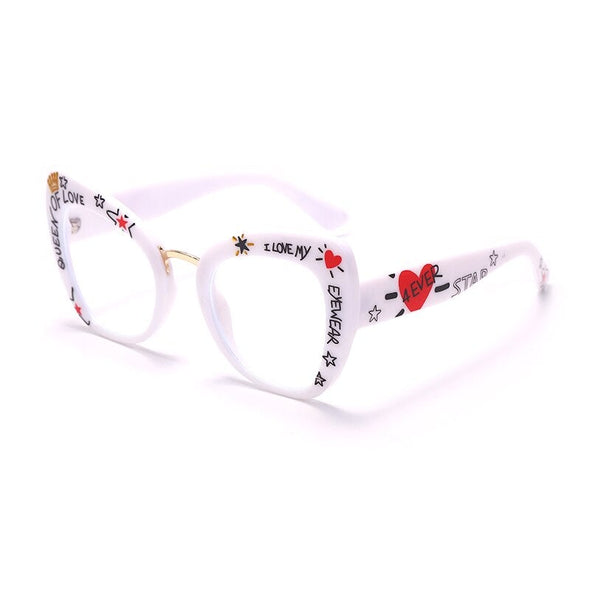 Fashion Cat Eye Glasses Women Men Computer Eyeglasses Optical Eye Glasses Blue Light Glasses Leopard Retro Spectacles Frame