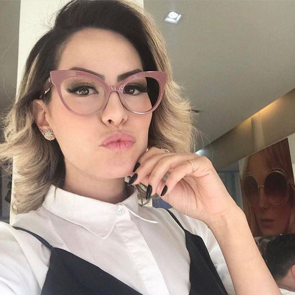 Fashion Cat Eye Transparent Glasses Women Brand Vintage Comfortable Computer Eyeglasses Female Spectacles