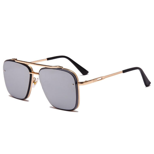 Fashion Cool Men Driving Glasses Goggle Summer Style Gradient Brown Sunglasses Vintage Pilot Sun Glasses Punk Oculos De Sol