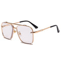 Fashion Cool Men Driving Glasses Goggle Summer Style Gradient Brown Sunglasses Vintage Pilot Sun Glasses Punk Oculos De Sol